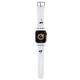 Karl Lagerfeld Λουράκι Apple Watch 2 / 3 / 4 / 5 / 6 / 7 / 8 / 9 / SE / ULTRA / ULTRA 2 - 42 / 44 / 45 / 49 mm 3D Rubber Karl and Choupette Head Λουράκι Σιλικόνης - White - KLAWLSLKCNH