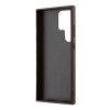 Guess Samsung Galaxy S24 Ultra - 4G Metal Gold Logo Σκληρή Θήκη με Επένδυση Συνθετικού Δέρματος - Brown - GUHCS24LG4GFBR