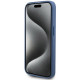 Guess iPhone 15 Pro Max - 4G Collection Leather Metal Logo MagSafe Θήκη με Επένδυση Συνθετικού Δέρματος και MagSafe - Blue - GUHMP15XG4GFRB