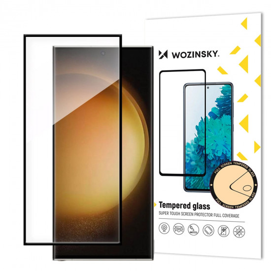 Wozinsky Samsung Galaxy S24 Ultra 9H Case Friendly Full Screen Full Glue Tempered Glass Αντιχαρακτικό Γυαλί Οθόνης - Black