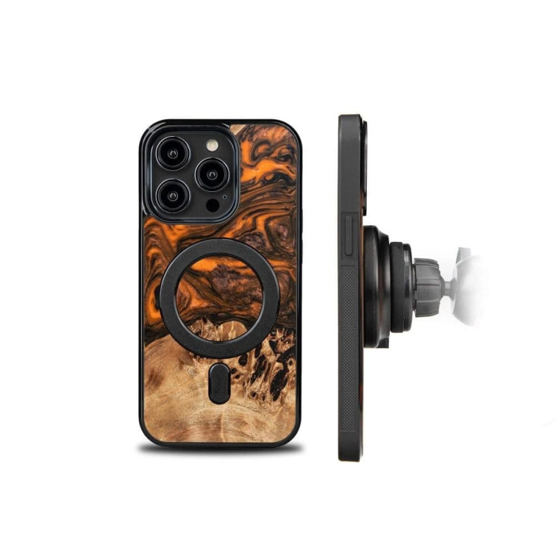 Bewood iPhone 15 Pro Unique Σκληρή Θήκη με Πλαίσιο Σιλικόνης και MagSafe - Orange / Black Bewood iPhone 15 Pro Unique Σκληρή Θήκη με Πλαίσιο Σιλικόνης και MagSafe - Orange / Black