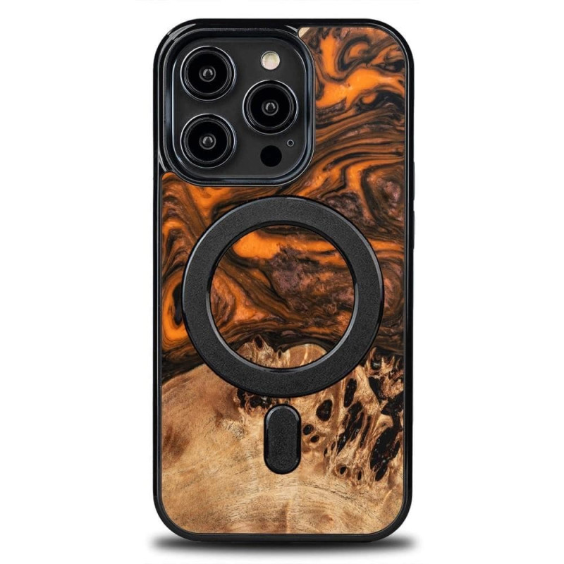 Bewood iPhone 15 Pro Unique Σκληρή Θήκη με Πλαίσιο Σιλικόνης και MagSafe - Orange / Black Bewood iPhone 15 Pro Unique Σκληρή Θήκη με Πλαίσιο Σιλικόνης και MagSafe - Orange / Black