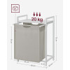 VASAGLE Καλάθι Απλύτων με Ράφι - 65L - White - BLH101W01 VASAGLE Καλάθι Απλύτων με Ράφι - 65L - White - BLH101W01