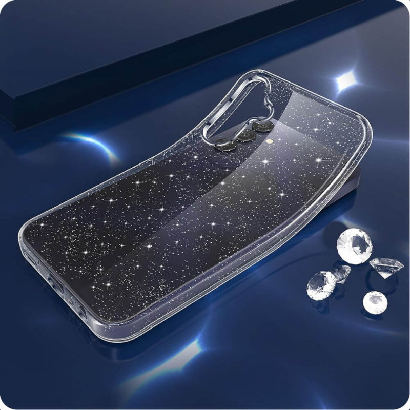 Techsuit Samsung Galaxy A55 5G - SparkleSkin - Θήκη Σιλικόνης με Glitter - Clear Techsuit Samsung Galaxy A55 5G - SparkleSkin - Θήκη Σιλικόνης με Glitter - Clear