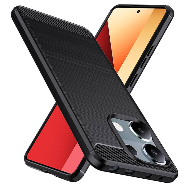Techsuit Xiaomi Redmi Note 13 Pro 4G / Poco M6 Pro 4G - Θήκη Σιλικόνης - Σχέδιο Carbon - Black
