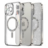 Techsuit iPhone 15 Pro Max - MagSafe - Luxury Glitter - Θήκη Σιλικόνης - Silver