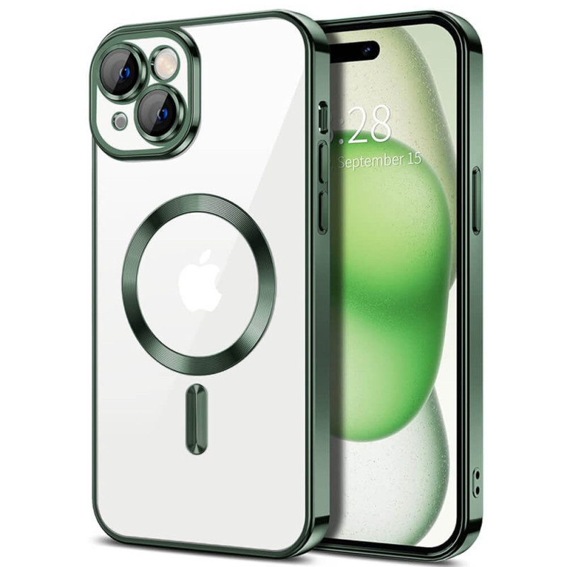 Techsuit iPhone 15 - Luxury Crystal MagSafe - Θήκη Σιλικόνης - Deep Green