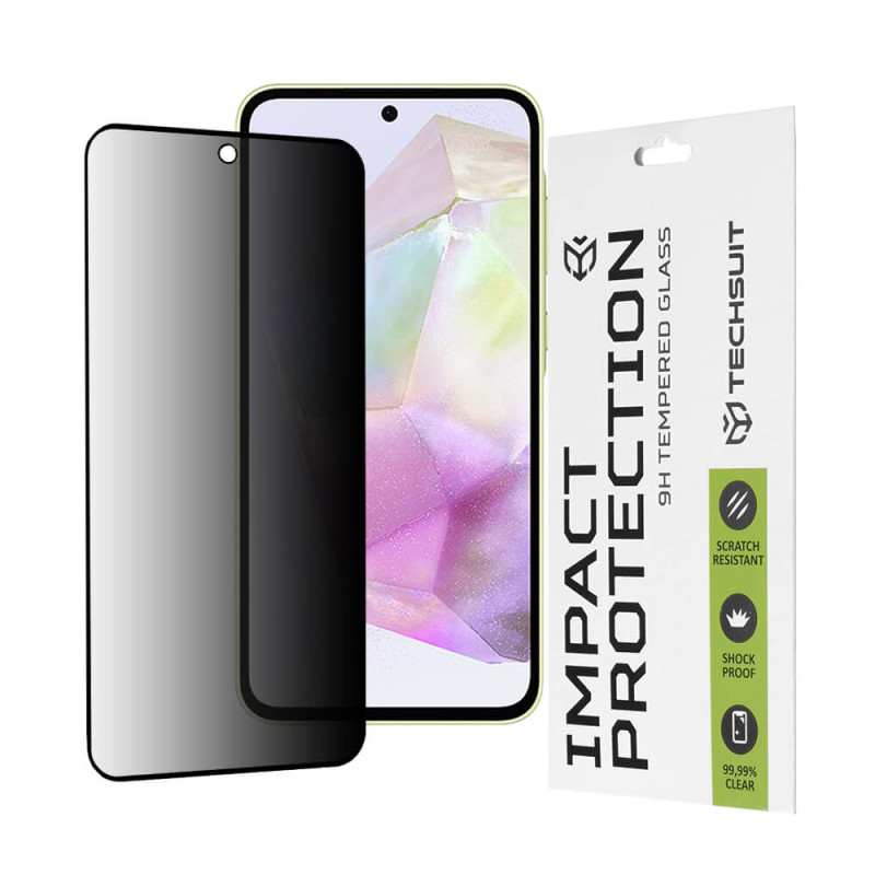 Techsuit Samsung Galaxy A35 5G / A55 5G / M35 - Privacy Προστασία Οθόνης - Full Screen Full Glue Αντιχαρακτικό Γυαλί Tempered Glass - Μαύρο Techsuit Samsung Galaxy A35 5G / A55 5G / M35 - Privacy Προστασία Οθόνης - Full Screen Full Glue Αντιχαρακτικό Γυαλί Tempered Glass - Μαύρο
