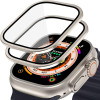 Hofi Προστασία Οθόνης Apple Watch Ultra / Ultra 2 - 49mm - Glass Ring 9H Screen Αντιχαρακτικό Γυαλί Οθόνης - 2 Τεμάχια - Titanium