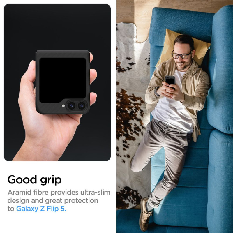 Spigen Samsung Galaxy Z Flip6 AirSkin Λεπτή Θήκη - Aramid Black Spigen Samsung Galaxy Z Flip6 AirSkin Λεπτή Θήκη - Aramid Black
