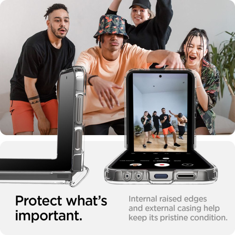 Spigen Samsung Galaxy Z Flip6 - Ultra Hybrid Pro Σκληρή Θήκη με Πλαίσιο Σιλικόνης - Crystal Clear Spigen Samsung Galaxy Z Flip6 - Ultra Hybrid Pro Σκληρή Θήκη με Πλαίσιο Σιλικόνης - Crystal Clear