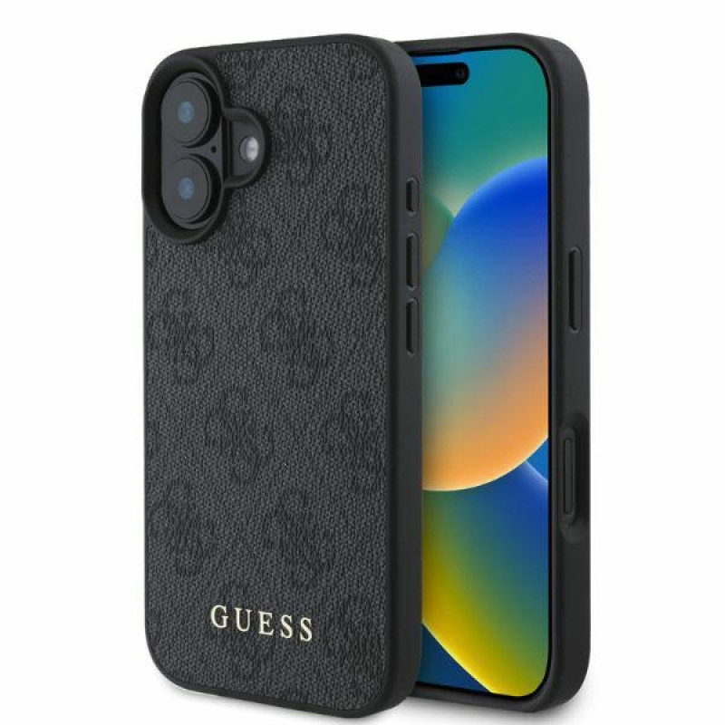 Guess iPhone 16 - 4G Classic - Σκληρή Θήκη με Επένδυση Συνθετικού Δέρματος - Black - GUHCP16SG4GFGR Guess iPhone 16 - 4G Classic - Σκληρή Θήκη με Επένδυση Συνθετικού Δέρματος - Black - GUHCP16SG4GFGR
