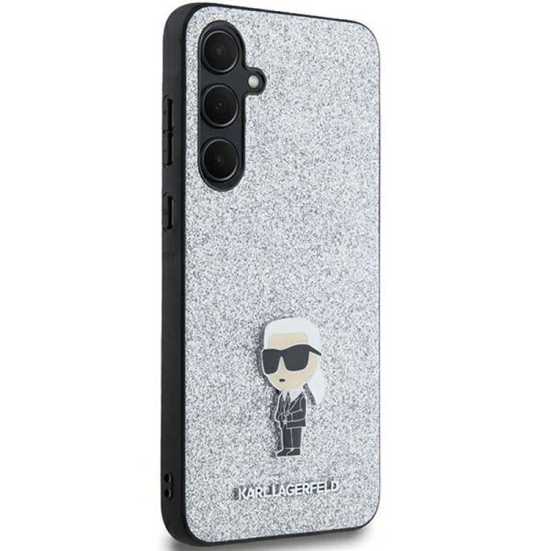 Karl Lagerfeld Samsung Galaxy A35 5G - Fixed Glitter Ikonik Metal Pin - Σκληρή Θήκη με Πλαίσιο Σιλικόνης - Silver - KLHCSA35GCNPSG Karl Lagerfeld Samsung Galaxy A35 5G - Fixed Glitter Ikonik Metal Pin - Σκληρή Θήκη με Πλαίσιο Σιλικόνης - Silver - KLHCSA35GCNPSG