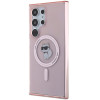 Karl Lagerfeld Samsung Galaxy S24 Ultra - IML Choupette - Magsafe Σκληρή Θήκη με Πλαίσιο Σιλικόνης - Pink - KLHMS24LHFCCNOP