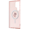 Karl Lagerfeld Samsung Galaxy S24 Ultra - IML Choupette - Magsafe Σκληρή Θήκη με Πλαίσιο Σιλικόνης - Pink - KLHMS24LHFCCNOP