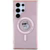 Karl Lagerfeld Samsung Galaxy S24 Ultra - IML Choupette - Magsafe Σκληρή Θήκη με Πλαίσιο Σιλικόνης - Pink - KLHMS24LHFCCNOP