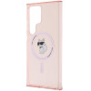 Karl Lagerfeld Samsung Galaxy S24 Ultra - IML Choupette - Magsafe Σκληρή Θήκη με Πλαίσιο Σιλικόνης - Pink - KLHMS24LHFCCNOP