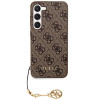Guess Samsung Galaxy A55 5G - 4G Charms Collection - Θήκη με Επένδυση Συνθετικού Δέρματος - Brown - GUHCSA55GF4GBR