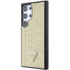 Guess Samsung Galaxy S24 Ultra - Rhinestone Triangle - Σκληρή Θήκη με Πλαίσιο Σιλικόνης - Gold - GUHCS24LHDGPPD