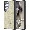 Guess Samsung Galaxy S24 Ultra - Rhinestone Triangle - Σκληρή Θήκη με Πλαίσιο Σιλικόνης - Gold - GUHCS24LHDGPPD