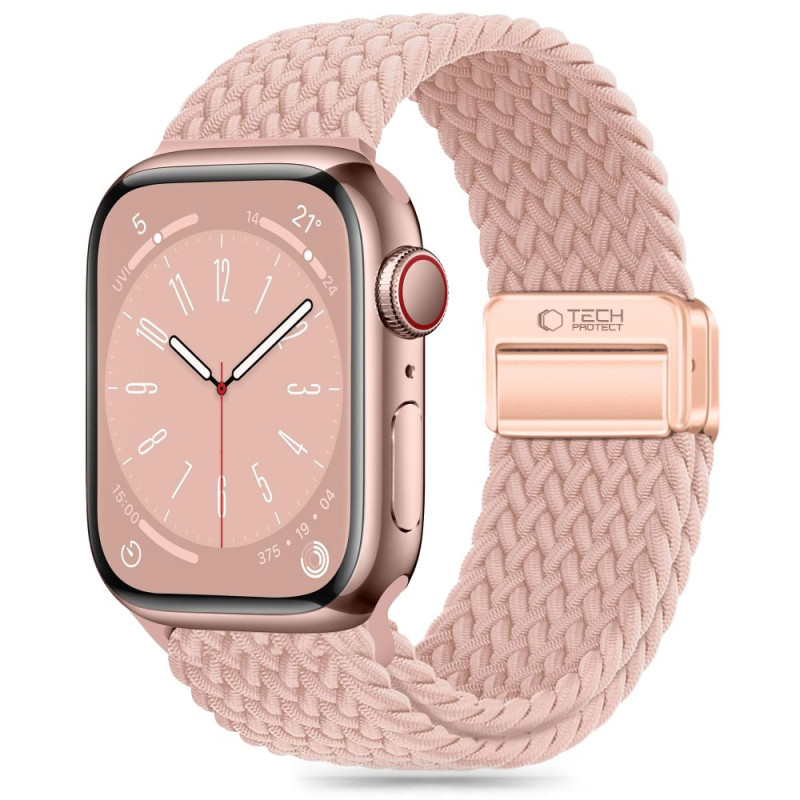 Tech-Protect Λουράκι Apple Watch 4 / 5 / 6 / 7 / 8 / 9 / 10 / SE / ULTRA 1 / ULTRA 2 - 44 / 45 / 46 / 49 mm NylonMag - Dusty Rose