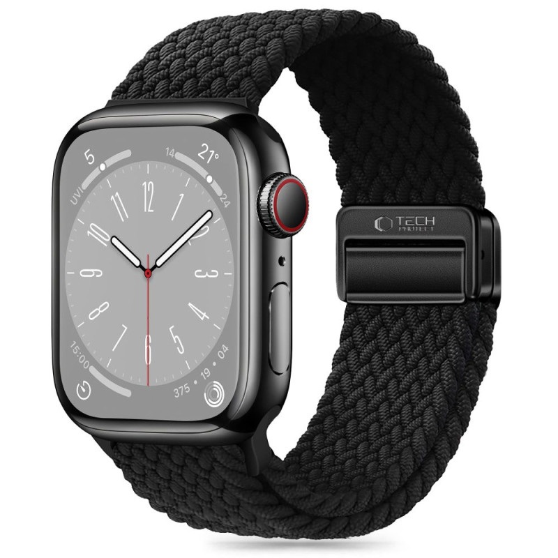 Tech-Protect Λουράκι Apple Watch 4 / 5 / 6 / 7 / 8 / 9 / 10 / SE - 40 / 41 / 42 mm NylonMag - Black Tech-Protect Λουράκι Apple Watch 4 / 5 / 6 / 7 / 8 / 9 / 10 / SE - 40 / 41 / 42 mm NylonMag - Black