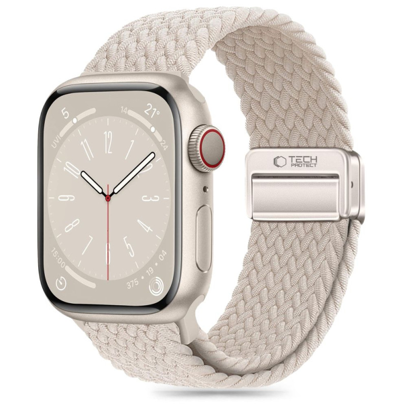 Tech-Protect Λουράκι Apple Watch 4 / 5 / 6 / 7 / 8 / 9 / 10 / SE - 40 / 41 / 42 mm NylonMag - Natural Titanium Tech-Protect Λουράκι Apple Watch 4 / 5 / 6 / 7 / 8 / 9 / 10 / SE - 40 / 41 / 42 mm NylonMag - Natural Titanium