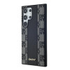 DKNY Samsung Galaxy S24 Ultra - Leather Checkered Mono Pattern MagSafe Σκληρή Θήκη με Επένδυση Συνθετικού Δέρματος - Black