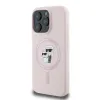 Karl Lagerfeld iPhone 16 Plus - Silicone KC Heads Ring MagSafe - Θήκη Σιλικόνης με MagSafe - Pink - KLHMP16MSCMKCRHP