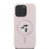 Karl Lagerfeld iPhone 16 Plus - Silicone KC Heads Ring MagSafe - Θήκη Σιλικόνης με MagSafe - Pink - KLHMP16MSCMKCRHP