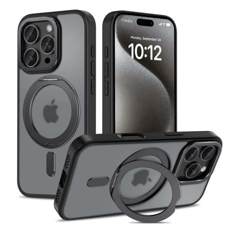 Tech-Protect iPhone 16 Pro Max MagRing - Σκληρή MagSafe Θήκη με Περιστρεφόμενο Δαχτυλίδι Συγκράτησης / Stand - Matte Black / Ημιδιάφανη Tech-Protect iPhone 16 Pro Max MagRing - Σκληρή MagSafe Θήκη με Περιστρεφόμενο Δαχτυλίδι Συγκράτησης / Stand - Matte Black / Ημιδιάφανη