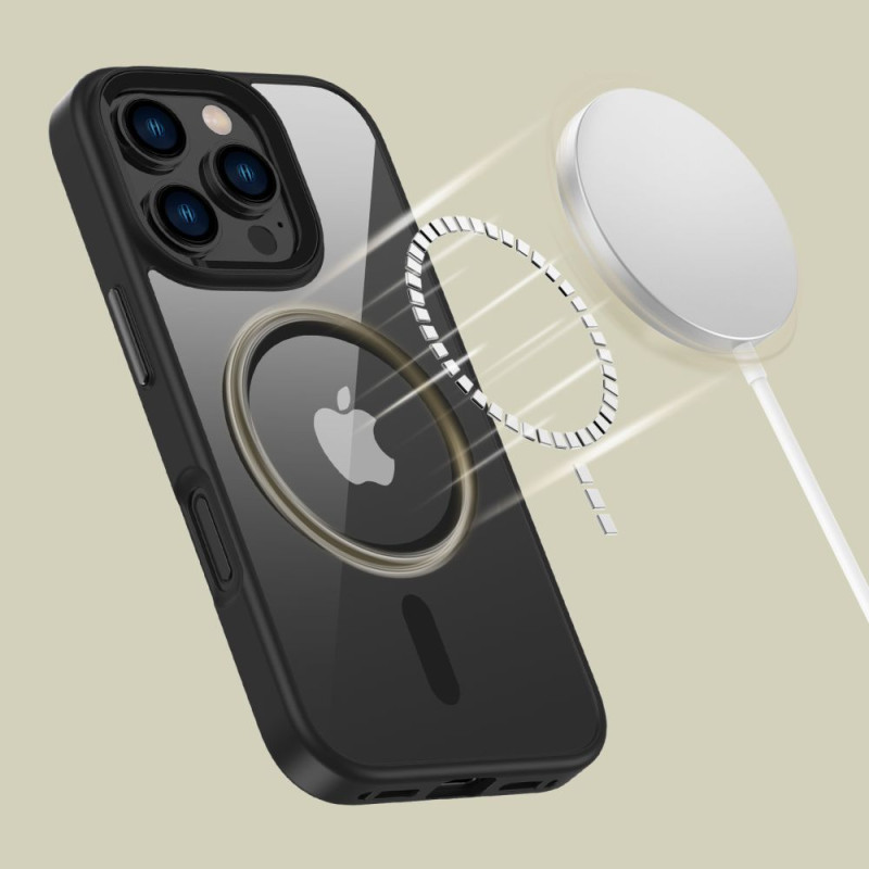Tech-Protect iPhone 16 Pro MagMat Σκληρή Θήκη με Πλαίσιο Σιλικόνης και MagSafe - Black / Clear Tech-Protect iPhone 16 Pro MagMat Σκληρή Θήκη με Πλαίσιο Σιλικόνης και MagSafe - Black / Clear