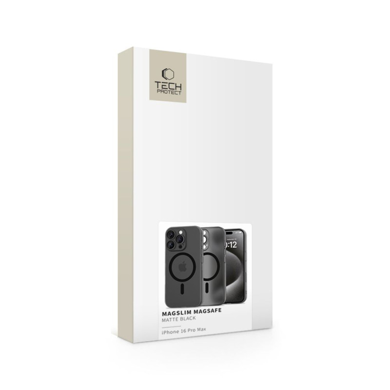 Tech-Protect iPhone 16 Pro Max MagSlim - Σκληρή Θήκη με MagSafe - Matte / Black Tech-Protect iPhone 16 Pro Max MagSlim - Σκληρή Θήκη με MagSafe - Matte / Black