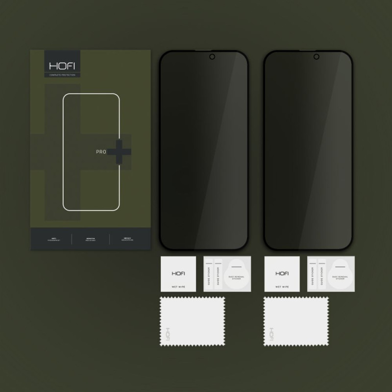 Hofi iPhone 16 Anti Spy Glass Pro+ 2.5D 9H Full Screen Tempered Glass Αντιχαρακτικό Γυαλί Οθόνης - 2 Τεμάχια - Privacy - Black Hofi iPhone 16 Anti Spy Glass Pro+ 2.5D 9H Full Screen Tempered Glass Αντιχαρακτικό Γυαλί Οθόνης - 2 Τεμάχια - Privacy - Black