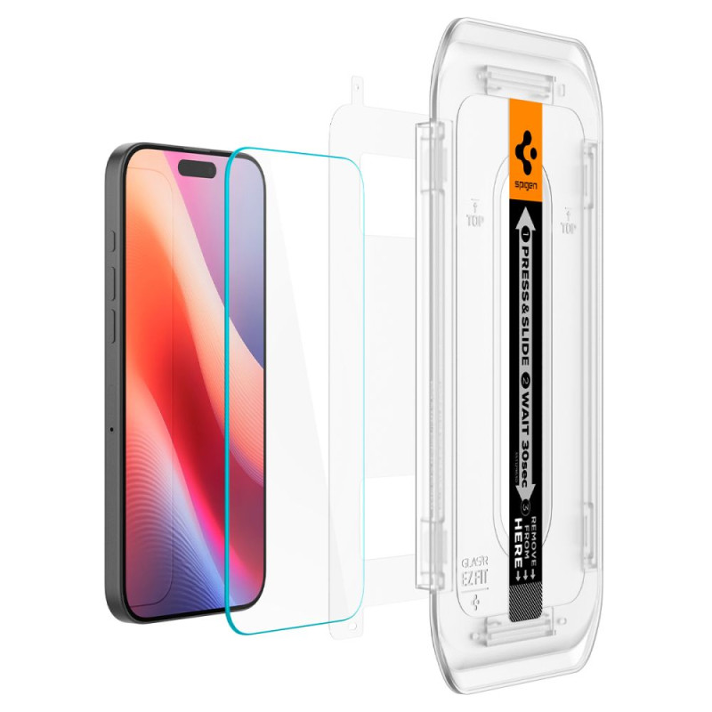 Spigen iPhone 16 Pro Max Glas.TR EZ Fit 0.58mm 2.5D 9H Tempered Glass Αντιχαρακτικό Γυαλί Οθόνης - Clear - AGL07914 Spigen iPhone 16 Pro Max Glas.TR EZ Fit 0.58mm 2.5D 9H Tempered Glass Αντιχαρακτικό Γυαλί Οθόνης - Clear - AGL07914