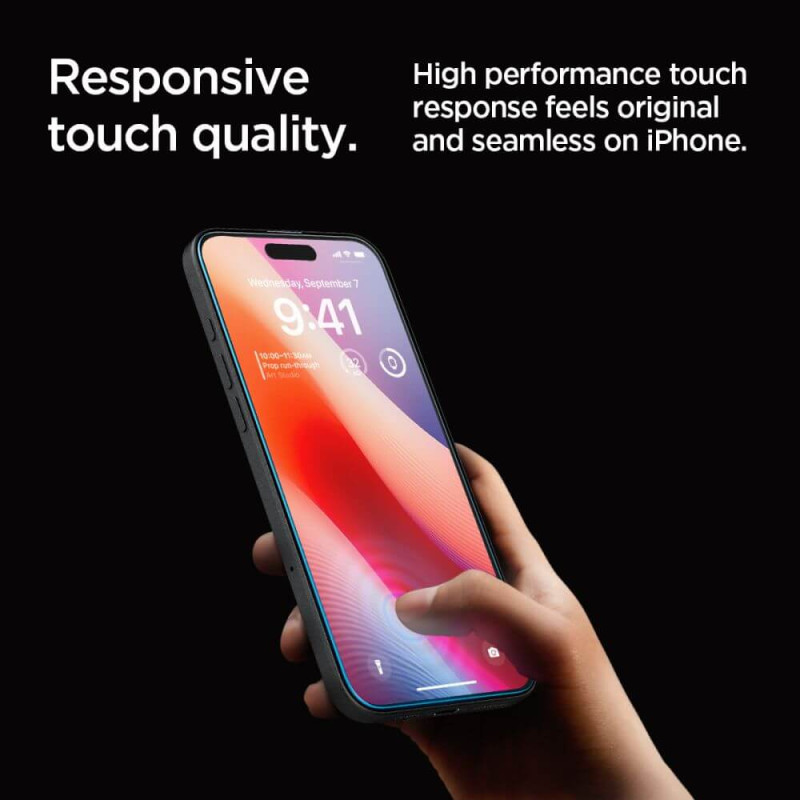 Spigen iPhone 16 Pro Glas.TR EZ Fit 0.58mm 2.5D 9H Tempered Glass Αντιχαρακτικό Γυαλί Οθόνης - 2 Τεμάχια - Clear - AGL07928 Spigen iPhone 16 Pro Glas.TR EZ Fit 0.58mm 2.5D 9H Tempered Glass Αντιχαρακτικό Γυαλί Οθόνης - 2 Τεμάχια - Clear - AGL07928