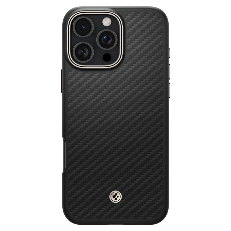 Spigen iPhone 16 Pro Max Enzo Aramid Mag Σκληρή Θήκη Aramid Fiber με MagSafe - Black Natural Spigen iPhone 16 Pro Max Enzo Aramid Mag Σκληρή Θήκη Aramid Fiber με MagSafe - Black Natural