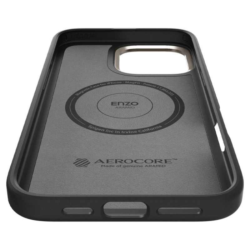 Spigen iPhone 16 Pro Max Enzo Aramid Mag Σκληρή Θήκη Aramid Fiber με MagSafe - Black Natural Spigen iPhone 16 Pro Max Enzo Aramid Mag Σκληρή Θήκη Aramid Fiber με MagSafe - Black Natural