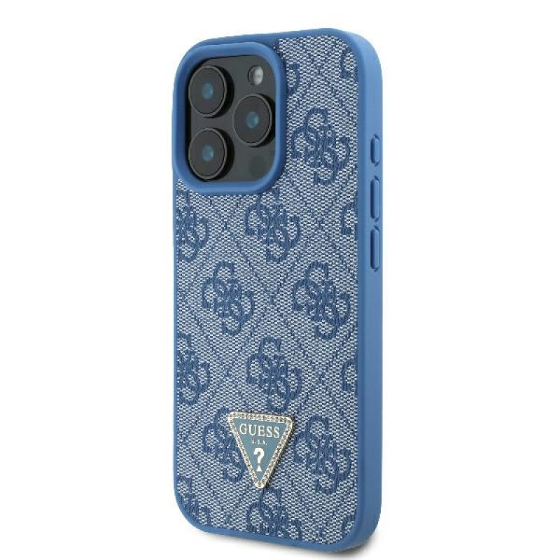 Guess iPhone 16 Pro - Leather Metal Logo Strass Crossbody - Θήκη με Επένδυση Συνθετικού Δέρματος και Λουράκι - Blue - GUHCP16LP4TDSCPB Guess iPhone 16 Pro - Leather Metal Logo Strass Crossbody - Θήκη με Επένδυση Συνθετικού Δέρματος και Λουράκι - Blue - GUHCP16LP4TDSCPB