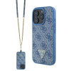 Guess iPhone 16 Pro - Leather Metal Logo Strass Crossbody - Θήκη με Επένδυση Συνθετικού Δέρματος και Λουράκι - Blue - GUHCP16LP4TDSCPB Guess iPhone 16 Pro - Leather Metal Logo Strass Crossbody - Θήκη με Επένδυση Συνθετικού Δέρματος και Λουράκι - Blue - GUHCP16LP4TDSCPB