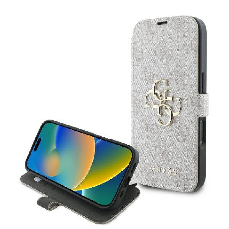 Guess iPhone 16 Pro Max - 4G Metal Logo Θήκη Πορτοφόλι με Επένδυση Συνθετικού Δέρματος - Pink - GUBKP16X4GMGPI Guess iPhone 16 Pro Max - 4G Metal Logo Θήκη Πορτοφόλι με Επένδυση Συνθετικού Δέρματος - Pink - GUBKP16X4GMGPI