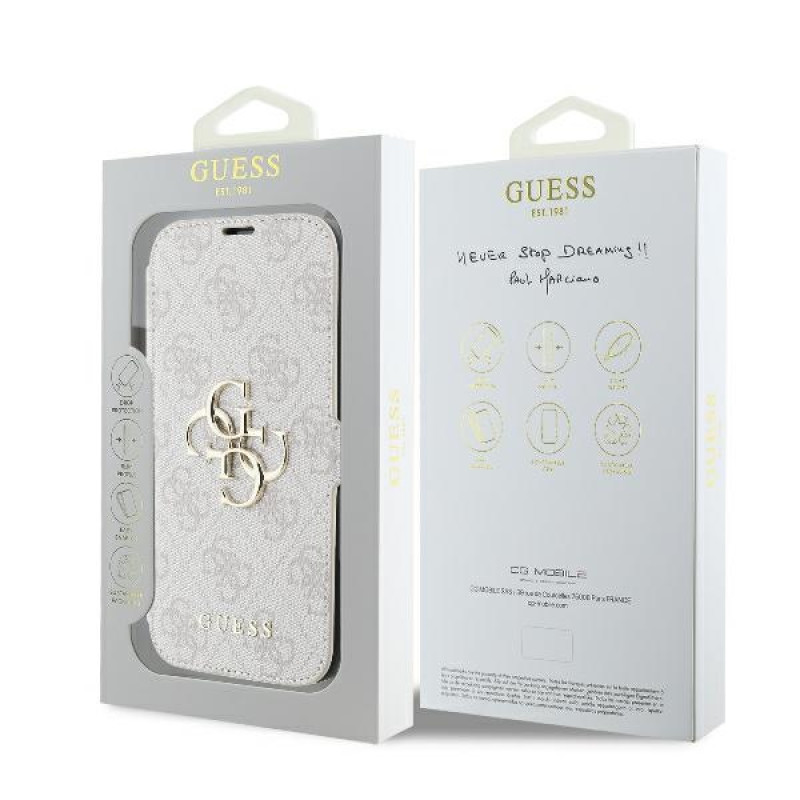 Guess iPhone 16 Pro Max - 4G Metal Logo Θήκη Πορτοφόλι με Επένδυση Συνθετικού Δέρματος - Pink - GUBKP16X4GMGPI Guess iPhone 16 Pro Max - 4G Metal Logo Θήκη Πορτοφόλι με Επένδυση Συνθετικού Δέρματος - Pink - GUBKP16X4GMGPI