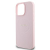 Guess iPhone 16 Pro - Grained Ring MagSafe - Σκληρή Θήκη από Οικολογικό Δέρμα - Pink - GUHMP16LPGHSMMP