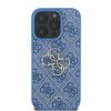 Guess iPhone 16 Pro - 4G Big Logo - Θήκη με Επένδυση Συνθετικού Δέρματος - Blue - GUHCP16L4GMGBL