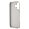 Guess iPhone 16 Plus - Leather 4G Triangle Strass - Θήκη με Επένδυση Συνθετικού Δέρματος - Pink - GUHCP16MP4TDPP