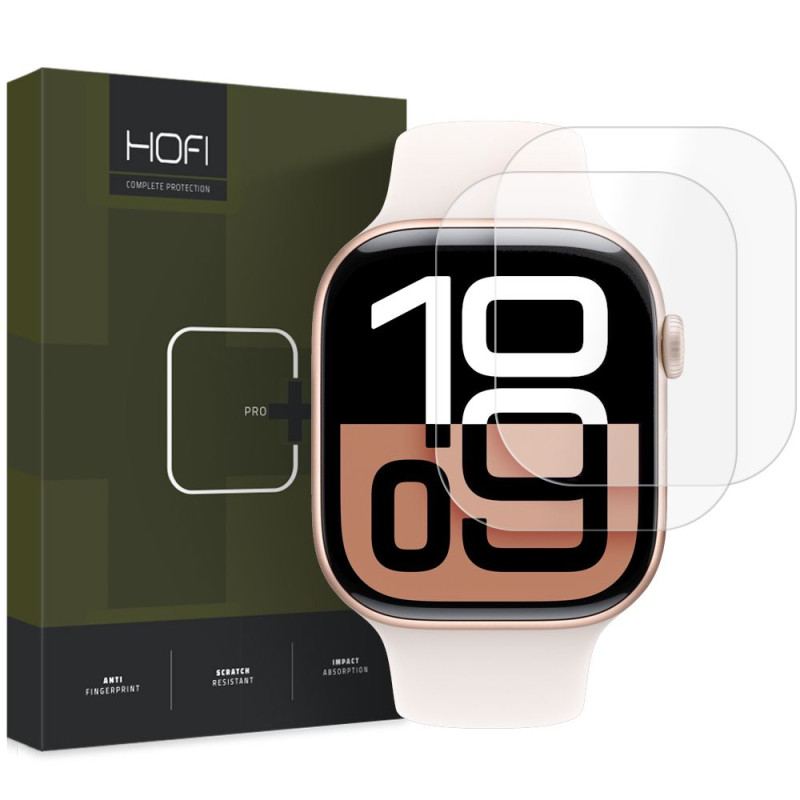 Hofi Προστασία Οθόνης Apple Watch 10 - 42 mm - Hydroflex Pro+ Προστατευτική Μεμβράνη Οθόνης - 2 Τεμάχια - Clear