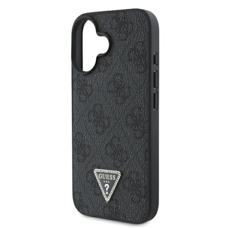 Guess iPhone 16 - Leather 4G Triangle Strass - Θήκη με Επένδυση Συνθετικού Δέρματος - Black - GUHCP16SP4TDPK Guess iPhone 16 - Leather 4G Triangle Strass - Θήκη με Επένδυση Συνθετικού Δέρματος - Black - GUHCP16SP4TDPK
