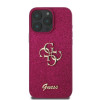 Guess iPhone 16 Pro Max - Fixed Glitter Big 4G - Σκληρή Θήκη με Πλαίσιο Σιλικόνης - Purple - GUHCP16XHG4SGU