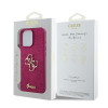 Guess iPhone 16 Pro Max - Fixed Glitter Big 4G - Σκληρή Θήκη με Πλαίσιο Σιλικόνης - Purple - GUHCP16XHG4SGU
