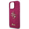Guess iPhone 16 Pro Max - Fixed Glitter Big 4G - Σκληρή Θήκη με Πλαίσιο Σιλικόνης - Purple - GUHCP16XHG4SGU